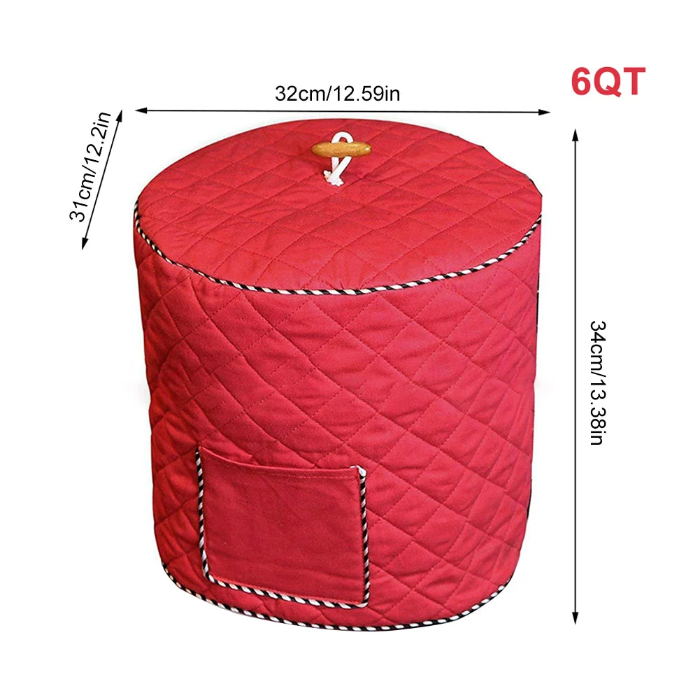 Anti-Static Dust Cover for Pressure Cookers β Reusable, Quilted Cotton Blend with Pocket for 6QT & 8QT Cookers | Protective Cover for Home Use