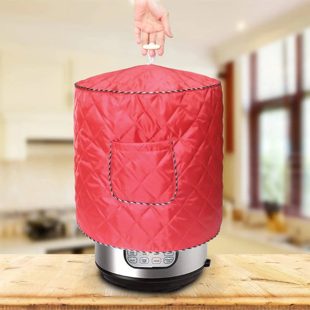 Anti-Static Dust Cover for Pressure Cookers β Reusable, Quilted Cotton Blend with Pocket for 6QT & 8QT Cookers | Protective Cover for Home Use