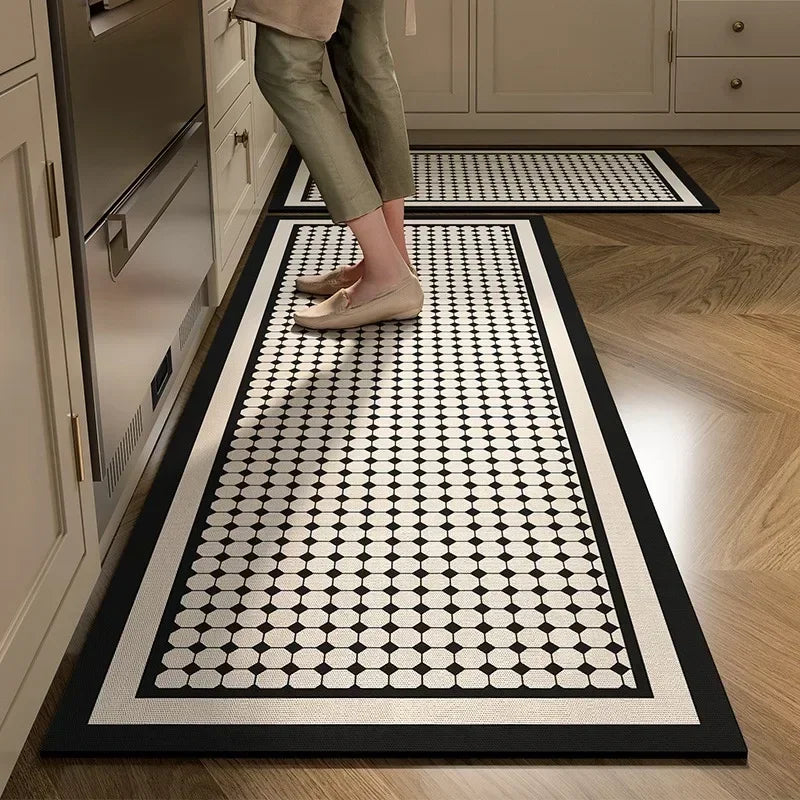Non-Slip Diatom Mud Kitchen Floor Mat - Absorbent Modern Rug for Kitchen & Bathroom, Minimalist Style Decorative Carpet π‘π§½