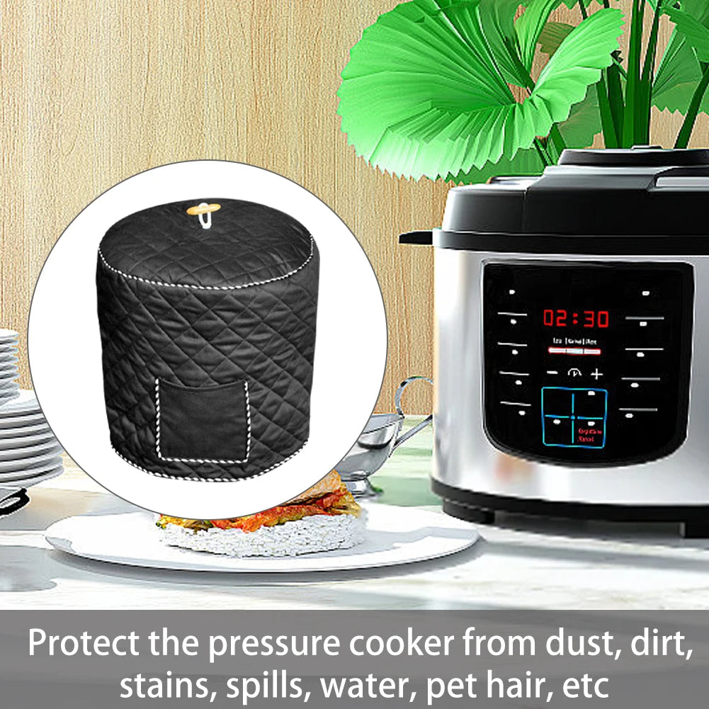 Anti-Static Dust Cover for Pressure Cookers β Reusable, Quilted Cotton Blend with Pocket for 6QT & 8QT Cookers | Protective Cover for Home Use