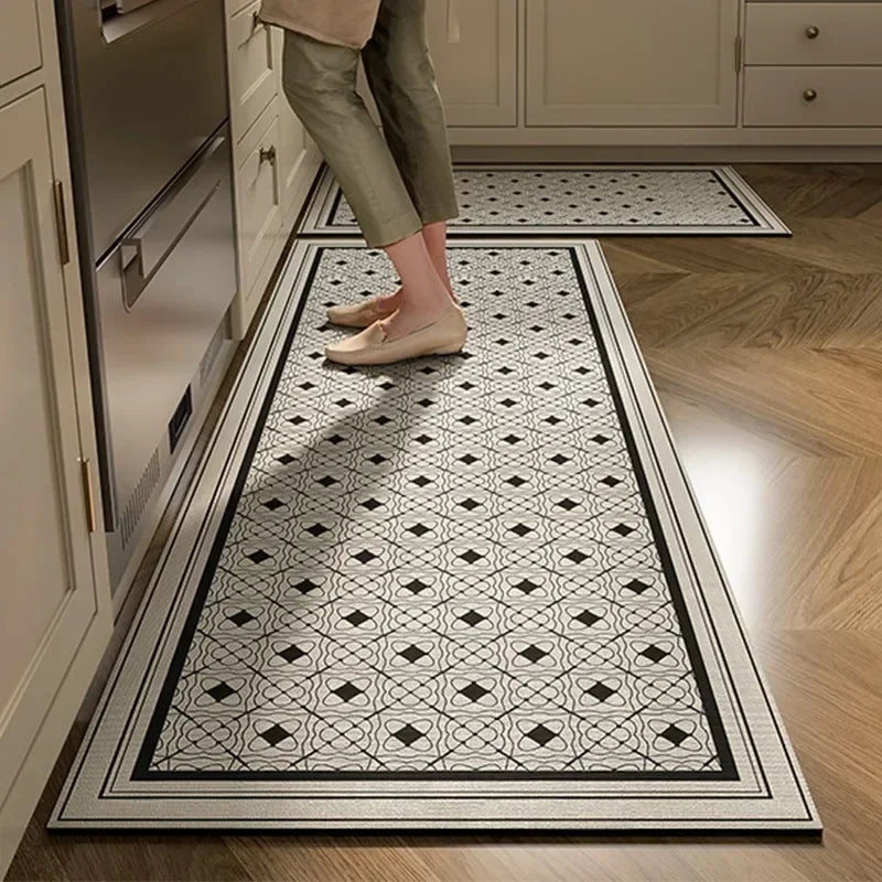 Non-Slip Diatom Mud Kitchen Floor Mat - Absorbent Modern Rug for Kitchen & Bathroom, Minimalist Style Decorative Carpet π‘π§½