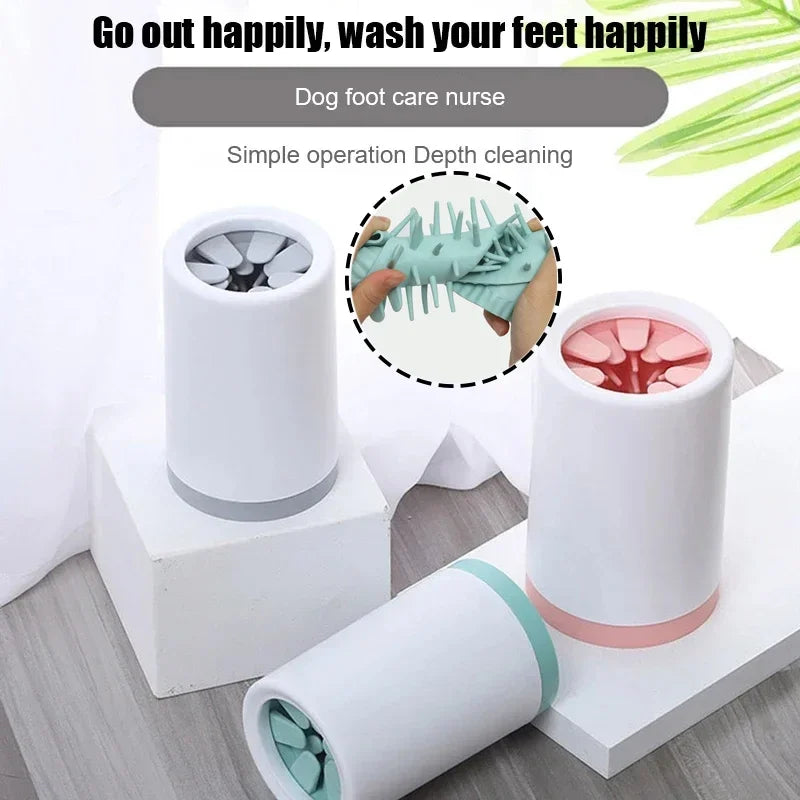 Portable Pet Paw Cleaner with Soft Silicone Bristles β Easy Foot Wash Cup for Cats & Dogs, Perfect for Muddy Paws πΎπ