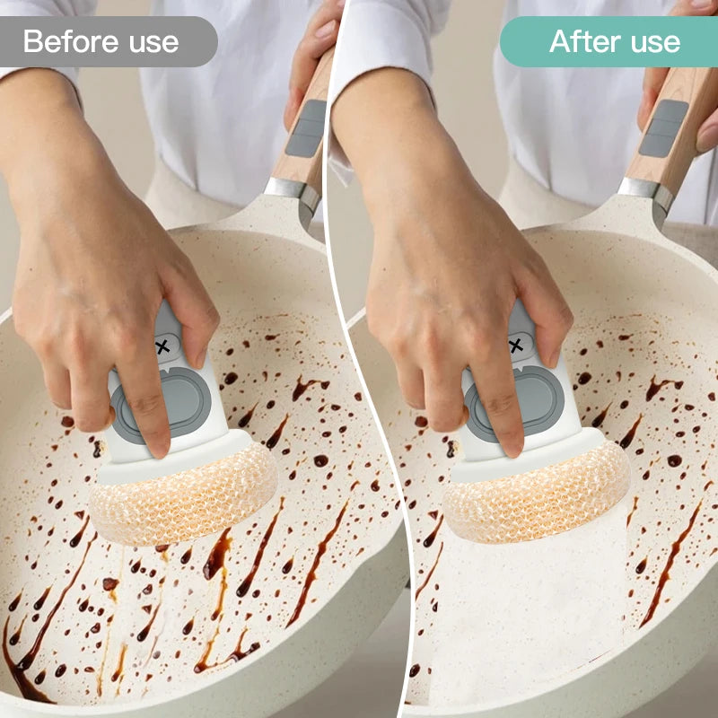 2-in-1 Kitchen Dish Brush with Soap Dispenser - Eco-Friendly Cleaning Tool for Bowls, Pots, and Dishwashers π§½β¨