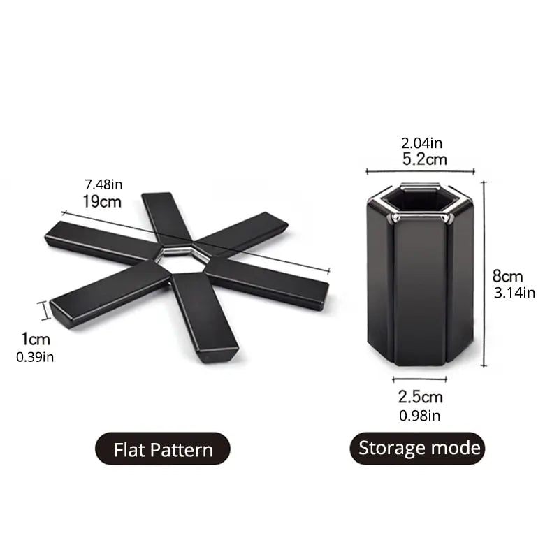 Folding Pot Mat & Heat Insulation Coaster - Durable Kitchen Dish Mat for Pots & Pans, Eco-Friendly & Washable, Protect Your Surface!