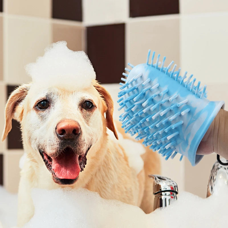 Bucket Washing Brush for Dogs & Cats - Pet Paw Cleaner Cup with Soft Bristles, Easy Foot Washer for Muddy Paws 🐾🐶🐱