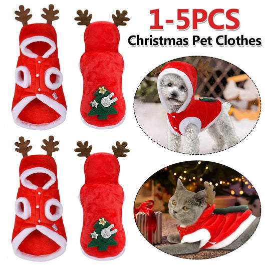 Dog Christmas Costumes – Warm Winter Pet Coats for Small Dogs & Cats | Festive Puppy Clothes, Sizes S-XXL