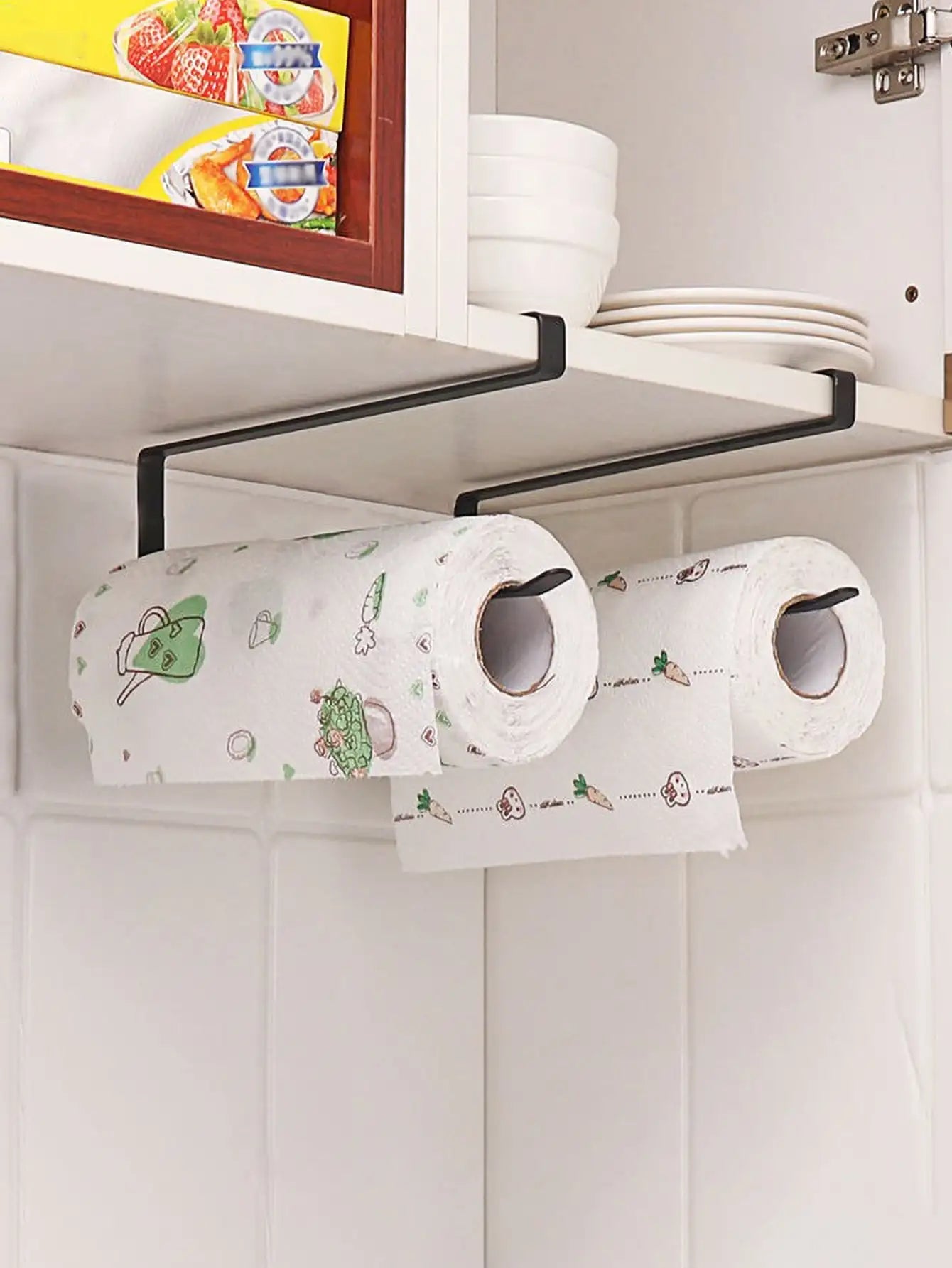 Paper Roll Holder Towel Rack - Wall Hanging Shelf for Bathroom & Kitchen Storage, Tissue Accessory Stand Hanger, Iron Wall Rack Organizer 🧻🚿