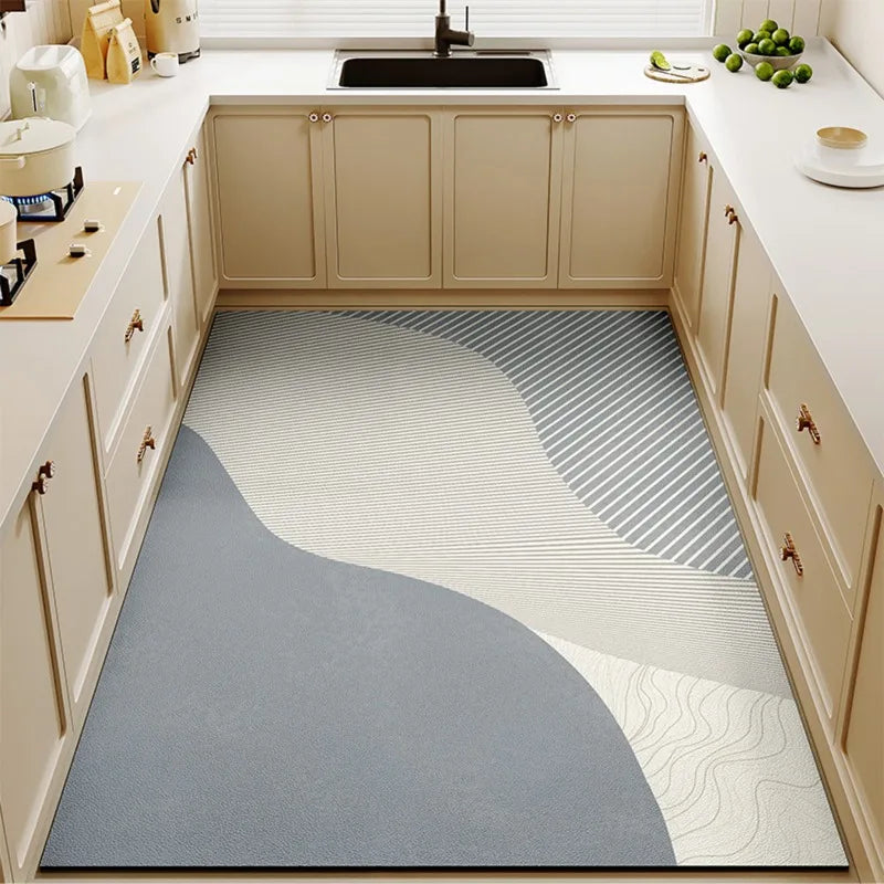 Waterproof & Oil-Proof PVC Floor Mat - Non-Slip, Cuttable Large Area Rug for Kitchen, Modern Wash-Free Durable Carpet 🏠✨