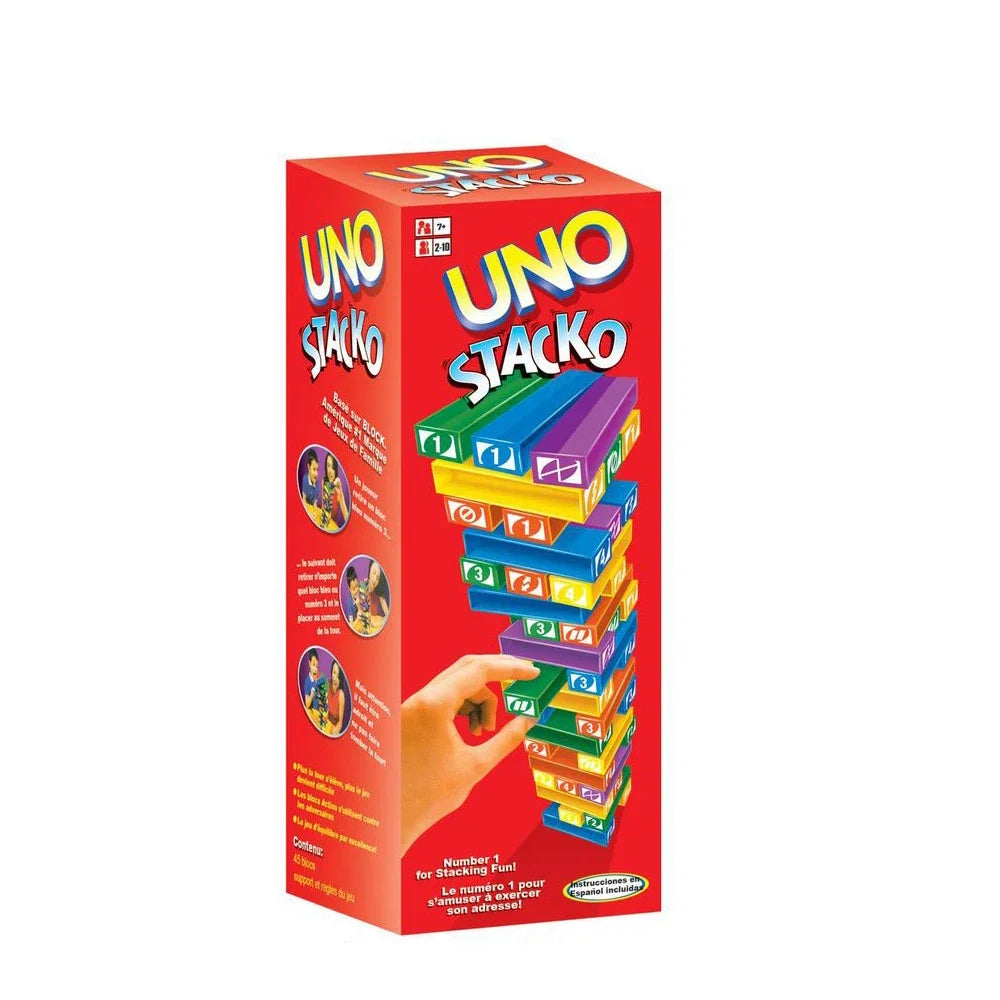 Stacko UNO Card Board Game – Family Entertainment, Poker, Early Education Puzzle, Party Fun, Birthday Gift for All Ages 🎉🎮