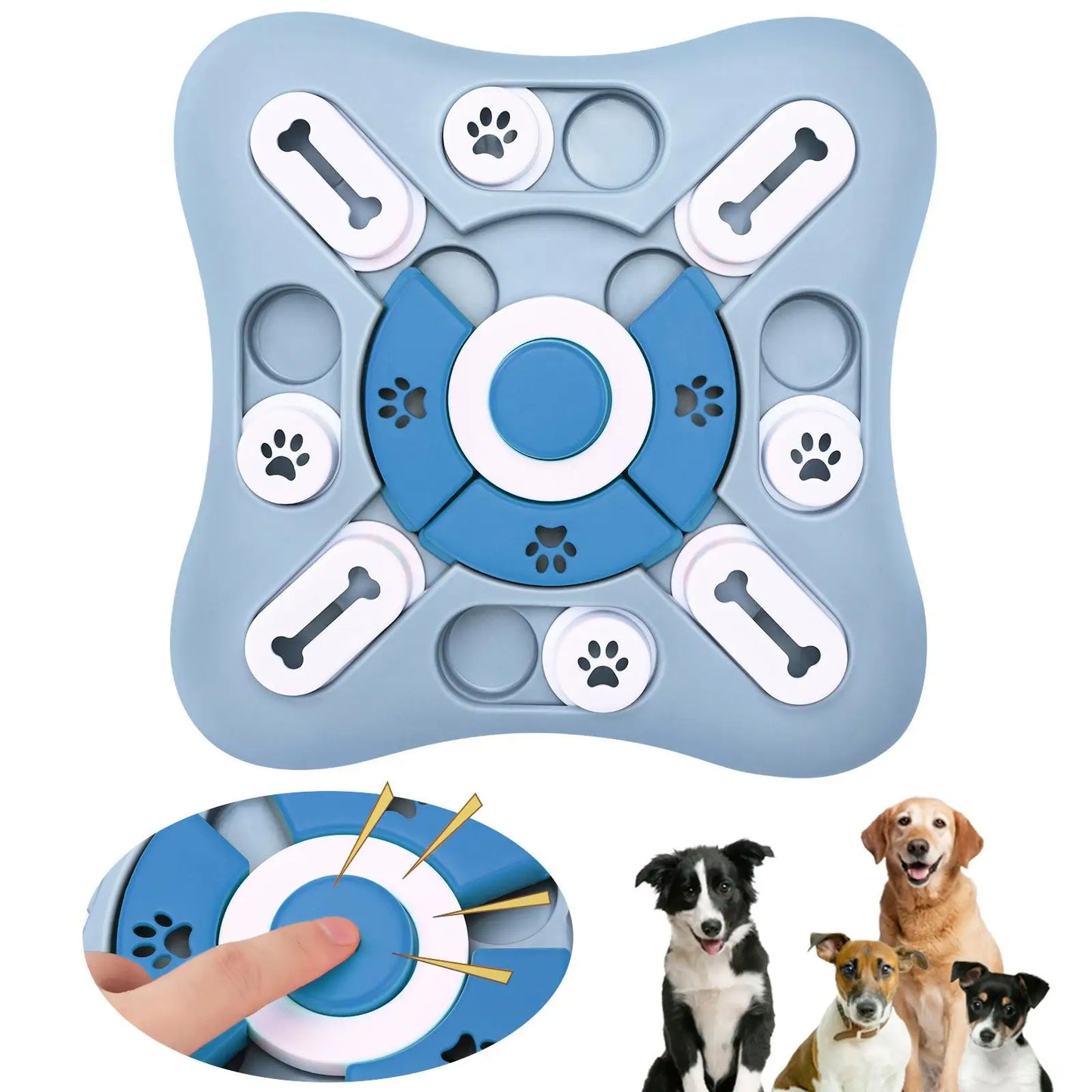 Interactive Dog Slow Feeder Toy - IQ Training Food Dispenser Puzzle Bowl for Cats & Dogs | Anti-Slip, Fun & Durable 🐾🍖