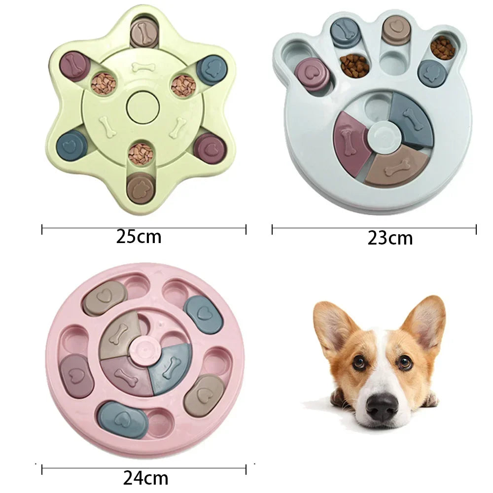 Interactive Dog Puzzle Slow Feeder Toy - IQ Training Food Dispenser Bowl for Cats & Dogs | Non-Slip, Anti-Choking Design 🐾🍖