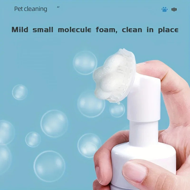 150ML No-Wash Pet Paw Cleaner with Herbal Foam - Gentle Paw Care for Dogs & Cats | Silicone Massager Grooming Essentials 🐾✨