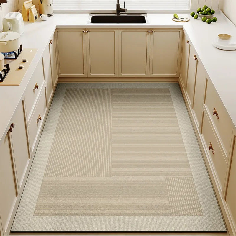 Waterproof & Oil-Proof PVC Floor Mat - Non-Slip, Cuttable Large Area Rug for Kitchen, Modern Wash-Free Durable Carpet 🏠✨