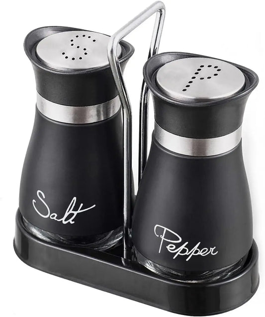 2pcs Set Penguin Salt & Pepper Shakers with Holder - Cute Seasoning Dispensers for Kitchen, BBQ & Spice Storage 🧂🐧🍽️