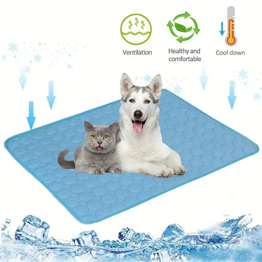 🐾❄️ Extra Large Dog Cooling Mat - Summer Pet Cold Bed for Small & Big Dogs, Durable Cat Ice Pad Blanket 🐶🐱