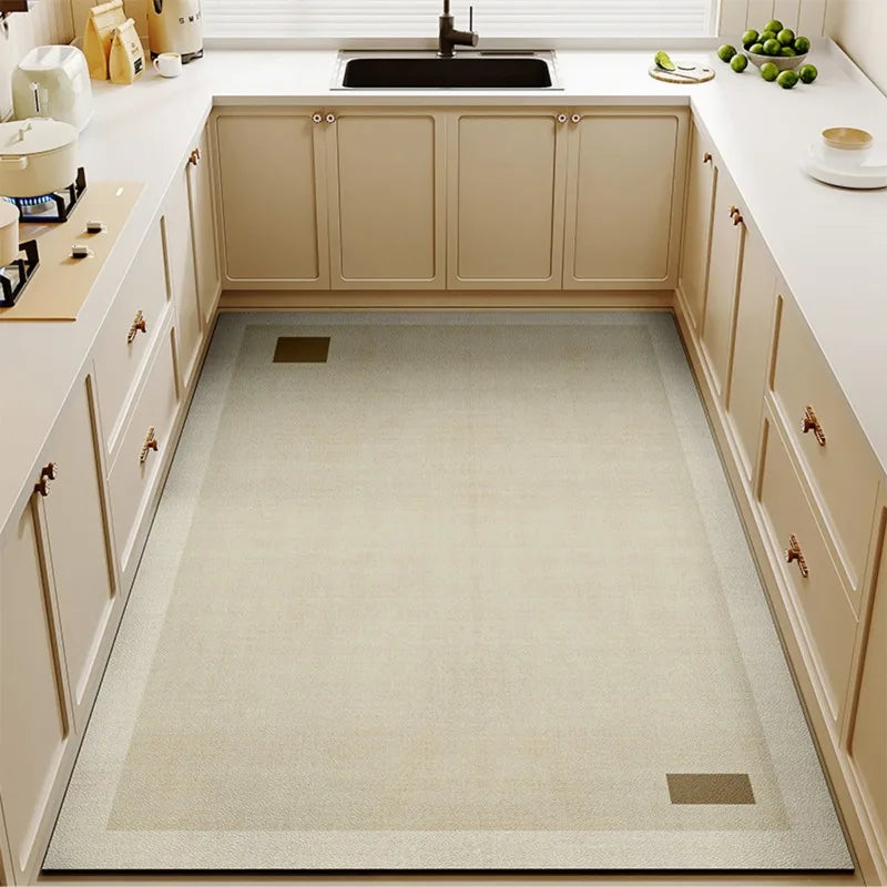 Waterproof & Oil-Proof PVC Floor Mat - Non-Slip, Cuttable Large Area Rug for Kitchen, Modern Wash-Free Durable Carpet 🏠✨