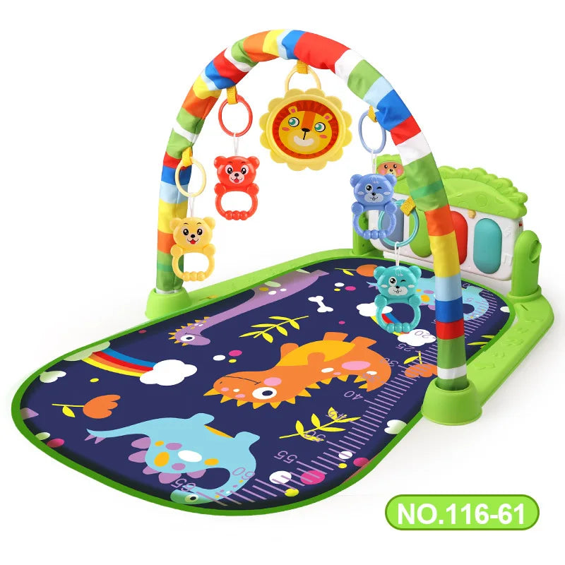 Baby Activity Gym Play Mat - Musical Fitness Frame & Educational Crawling Carpet for Infants, Toddlers, and Kids 🎶🍼👶 Perfect Gift!