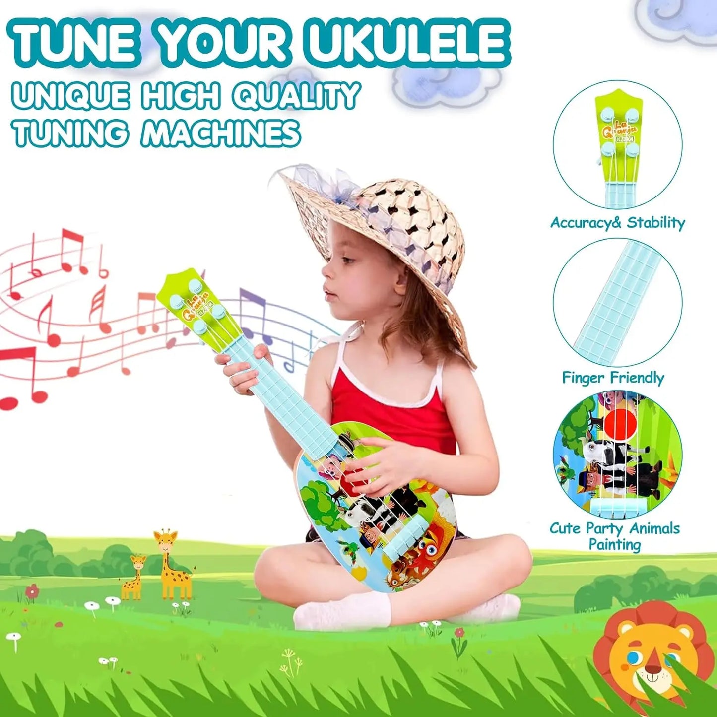 La Granja De Zenon Mini Ukulele Toy for Kids - 32CM Small Guitar Musical Instrument for Children, Educational Toy for Beginners 🎸🎶