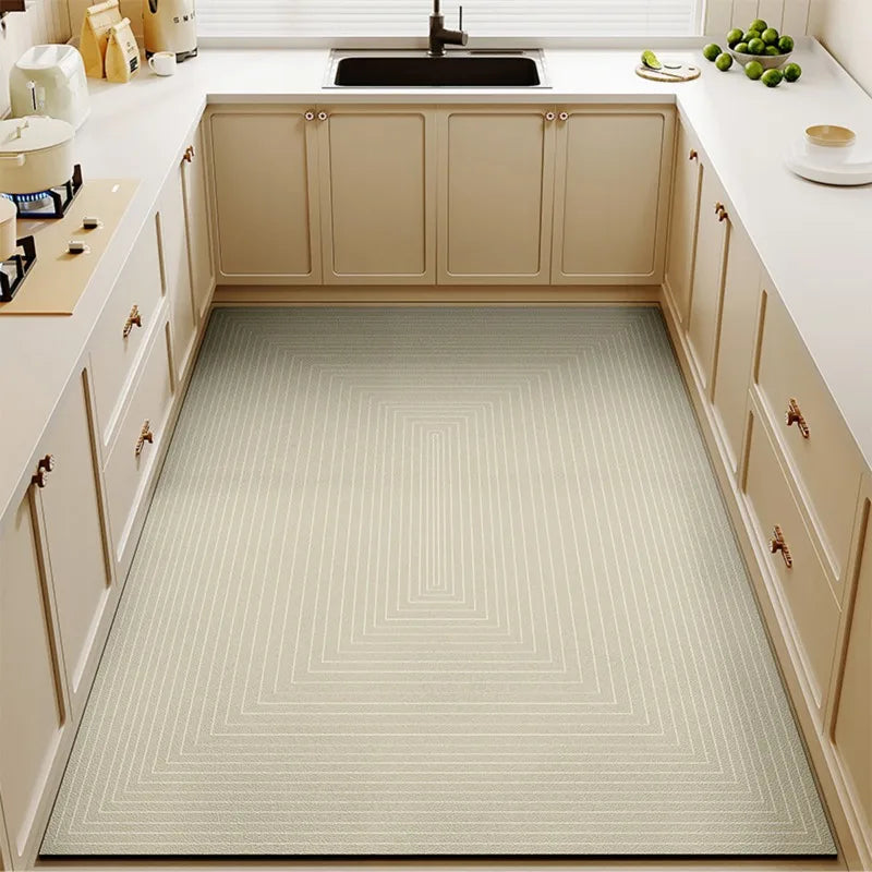 Waterproof & Oil-Proof PVC Floor Mat - Non-Slip, Cuttable Large Area Rug for Kitchen, Modern Wash-Free Durable Carpet 🏠✨