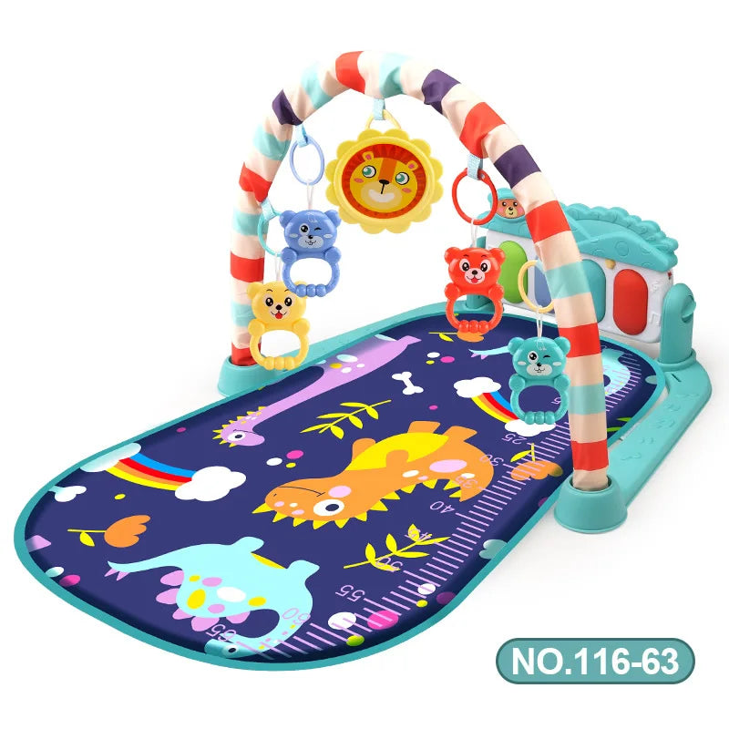 Baby Activity Gym Play Mat - Musical Fitness Frame & Educational Crawling Carpet for Infants, Toddlers, and Kids 🎶🍼👶 Perfect Gift!