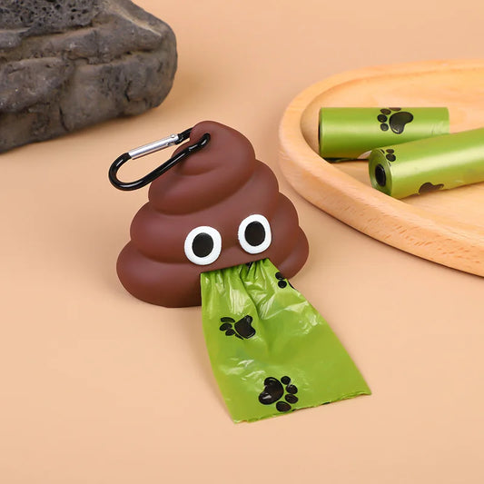 Outdoor Portable Dog Poop Bag Dispenser – Fun Fecal-Shaped Waste Bag Holder for Easy Cleaning | Pet Cleanup Essentials 🐾💩