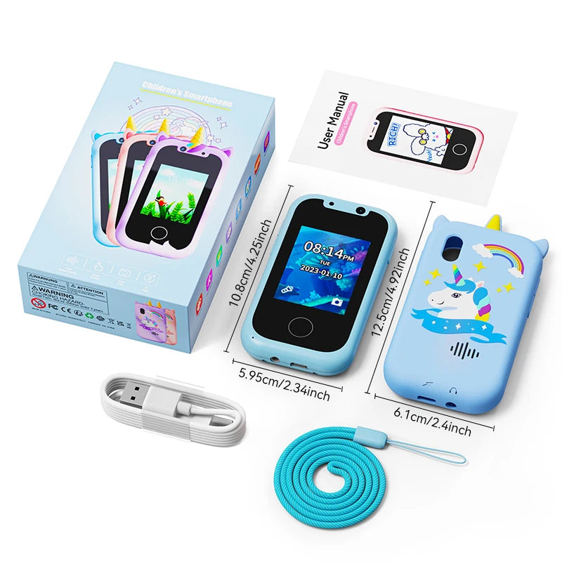 Kids Smart Phone Camera Toy with Touchscreen & Learning Features for Boys & Girls (3-12 Years) – Fun MP3 Player, Selfies, Games & Educational Gifts 🎁📱