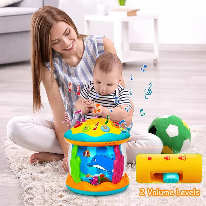 Ocean Light Musical Projector Toy - Montessori Sensory Learning Toy for Babies & Toddlers (1-3 Years) 🎶🌊 Perfect Gift!