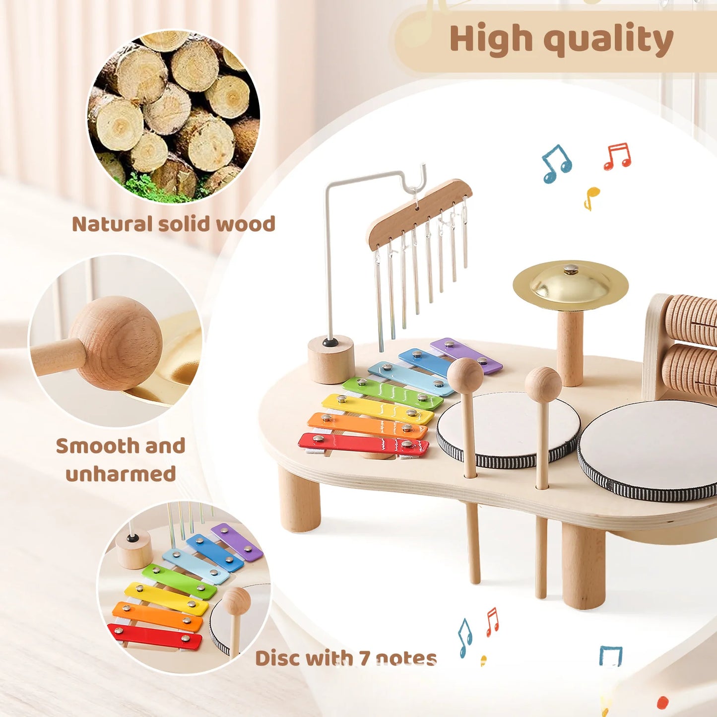 Baby Educational Music Drum Toy - Early Learning Piano Table for Kids, Hand-Eye Coordination Development, Fun Musical Toy for Toddlers 🎶👶