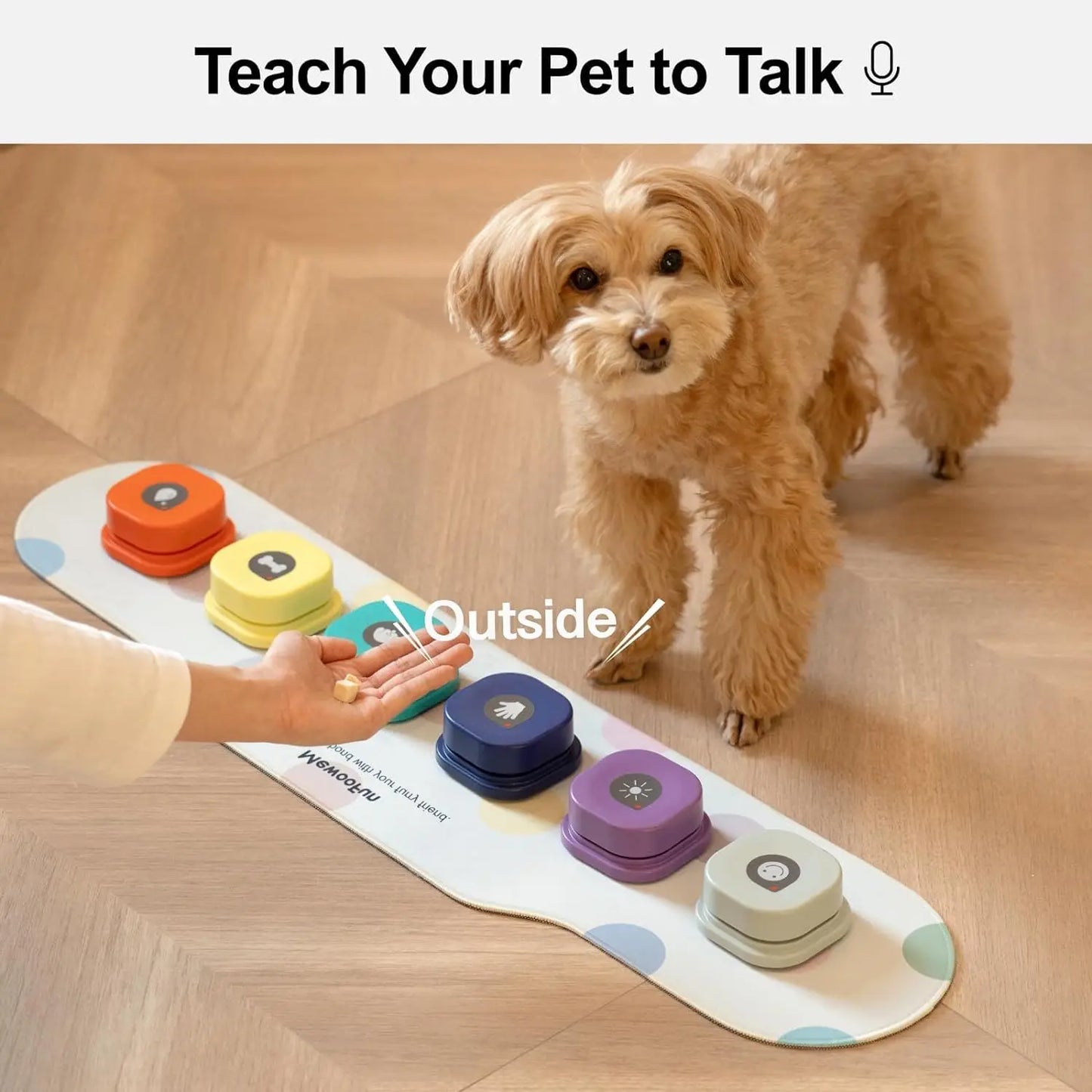 Mewoofun Voice Recording Dog Buttons - Pet Training Buzzer with Non-Slip Mat for Communication & Fun Interaction 🎙️🐾