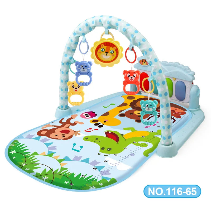 Baby Activity Gym Play Mat - Musical Fitness Frame & Educational Crawling Carpet for Infants, Toddlers, and Kids 🎶🍼👶 Perfect Gift!