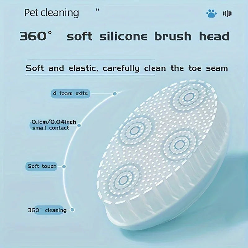 150ML No-Wash Pet Paw Cleaner with Herbal Foam - Gentle Paw Care for Dogs & Cats | Silicone Massager Grooming Essentials 🐾✨