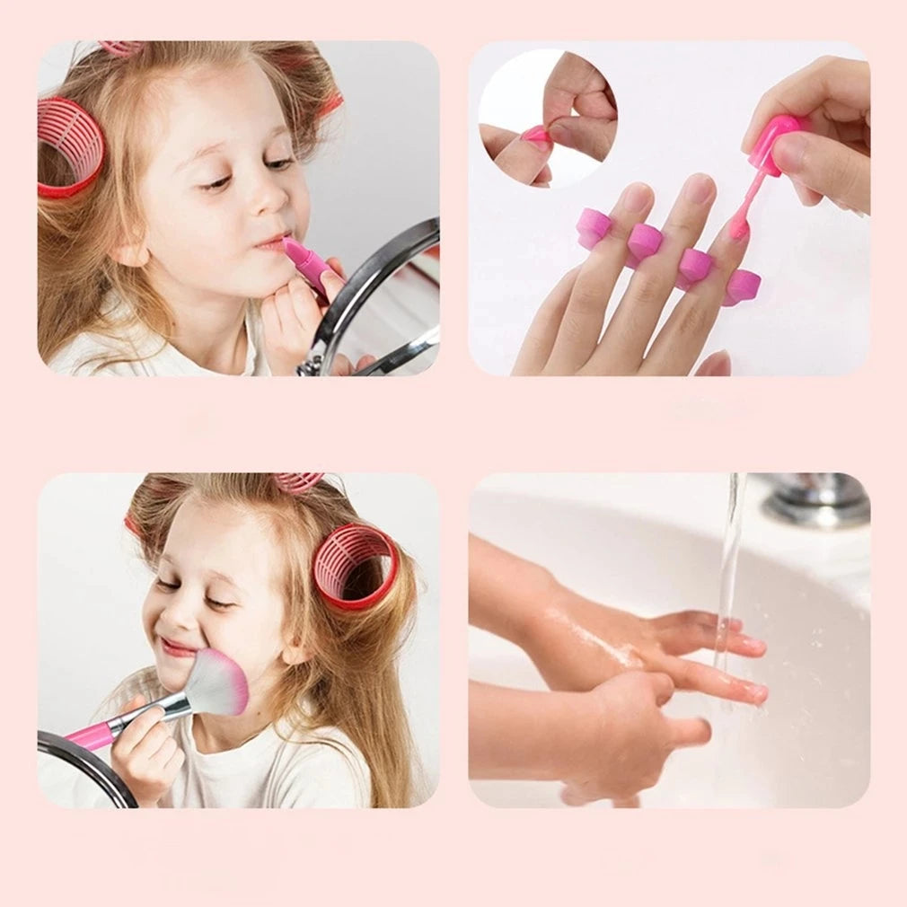 Children's Makeup Cosmetics Pretend Play Set - Safe & Non-Toxic Princess Kit with Lipstick, Eye Shadow, Blush & More for Girls 🎀💄