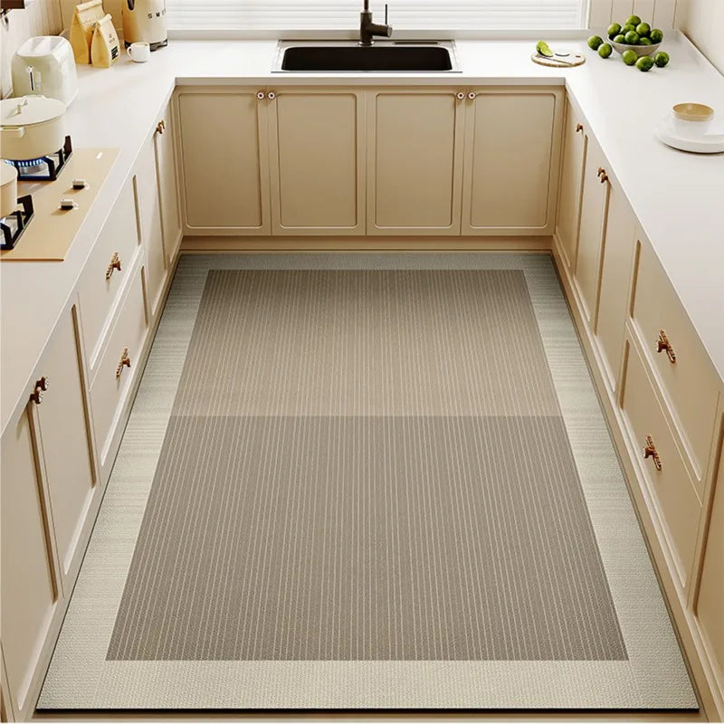 Waterproof & Oil-Proof PVC Floor Mat - Non-Slip, Cuttable Large Area Rug for Kitchen, Modern Wash-Free Durable Carpet 🏠✨