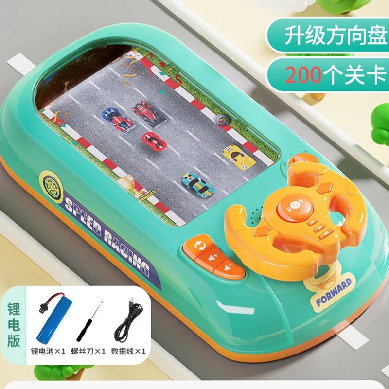 2024 New Children's Steering Wheel Driving Toy - Electronic Racing Adventure Console for Kids 🚗🎮 Cool Gifts for Boys & Girls!