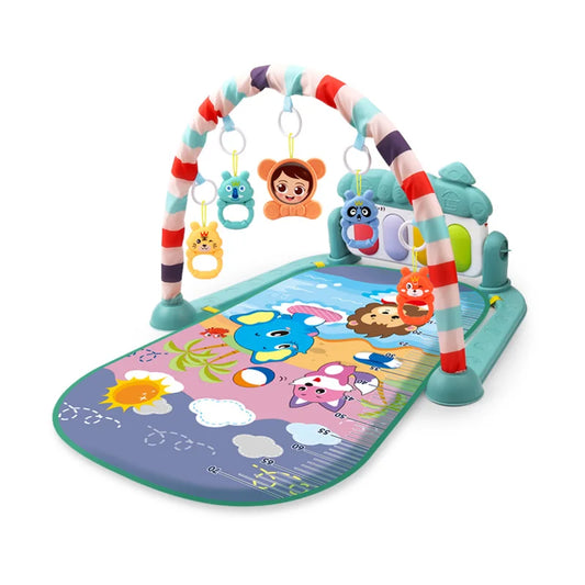 Baby Activity Gym Play Mat - Musical Fitness Frame & Educational Crawling Carpet for Infants, Toddlers, and Kids 🎶🍼👶 Perfect Gift!