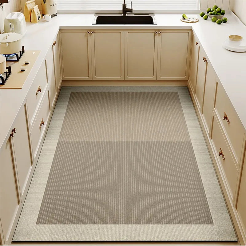 Waterproof & Oil-Proof PVC Floor Mat - Non-Slip, Cuttable Large Area Rug for Kitchen, Modern Wash-Free Durable Carpet 🏠✨