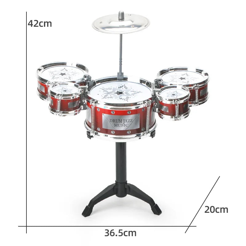 Dynamic Drum Set for Kids - Beginner Jazz Drums with Cymbals, Percussion Music Toy for Children - Fun & Educational Instrument 🎶🥁