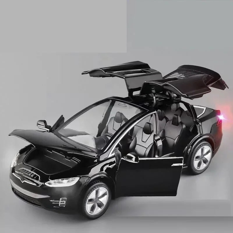 2023 1:32 Tesla Model X Diecast Alloy Car Model - Sound & LED Lights Toy for Kids, Christmas Gifts & Collectors 🚗🎁