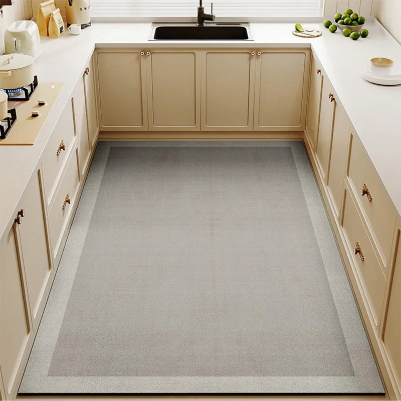 Waterproof & Oil-Proof PVC Floor Mat - Non-Slip, Cuttable Large Area Rug for Kitchen, Modern Wash-Free Durable Carpet 🏠✨