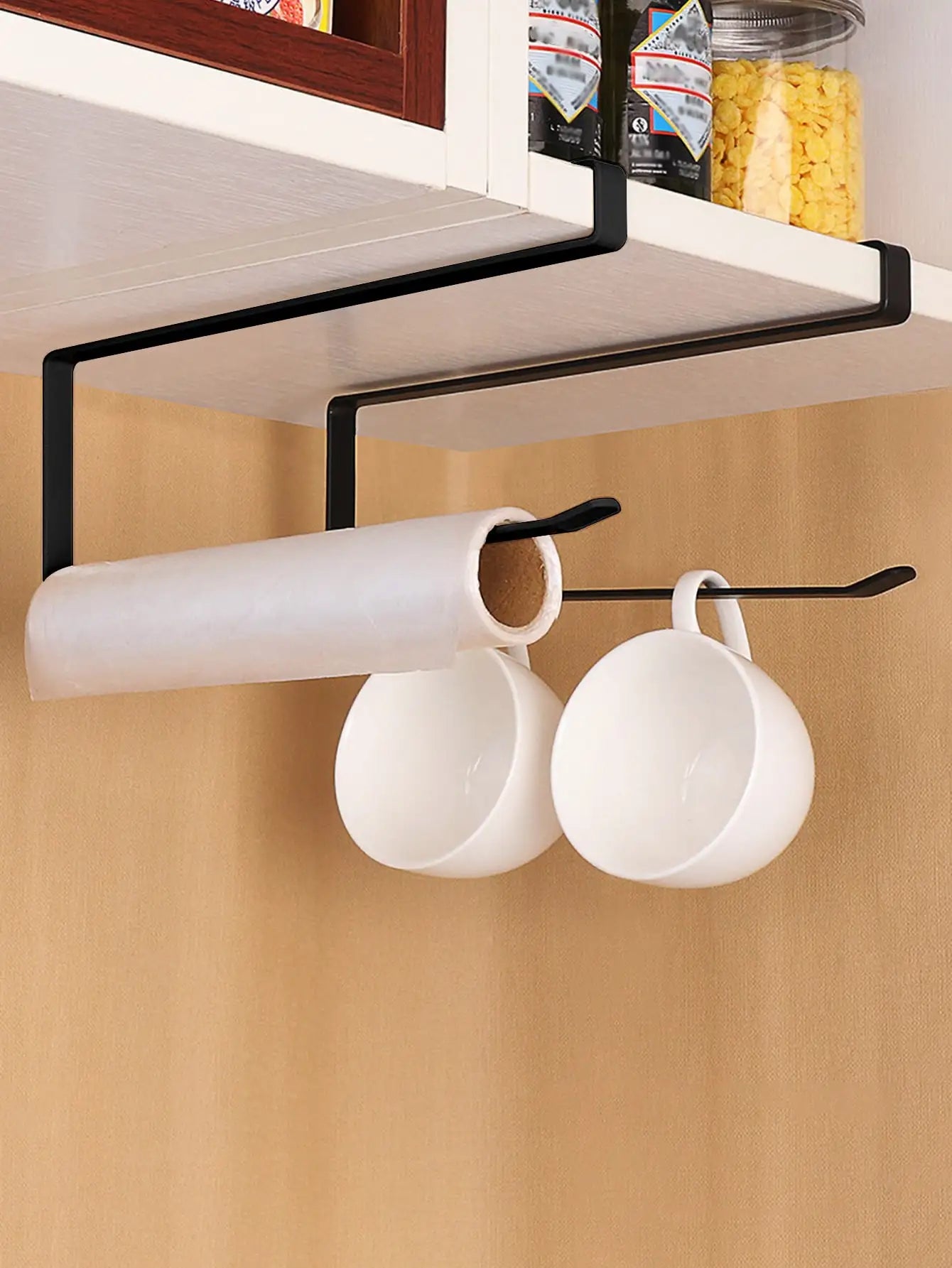 Paper Roll Holder Towel Rack - Wall Hanging Shelf for Bathroom & Kitchen Storage, Tissue Accessory Stand Hanger, Iron Wall Rack Organizer 🧻🚿