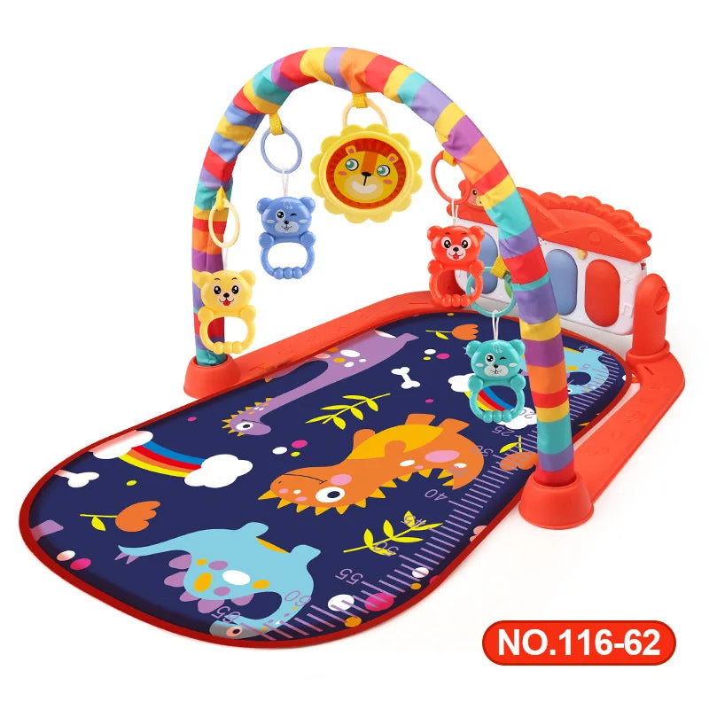 Baby Activity Gym Play Mat - Musical Fitness Frame & Educational Crawling Carpet for Infants, Toddlers, and Kids 🎶🍼👶 Perfect Gift!