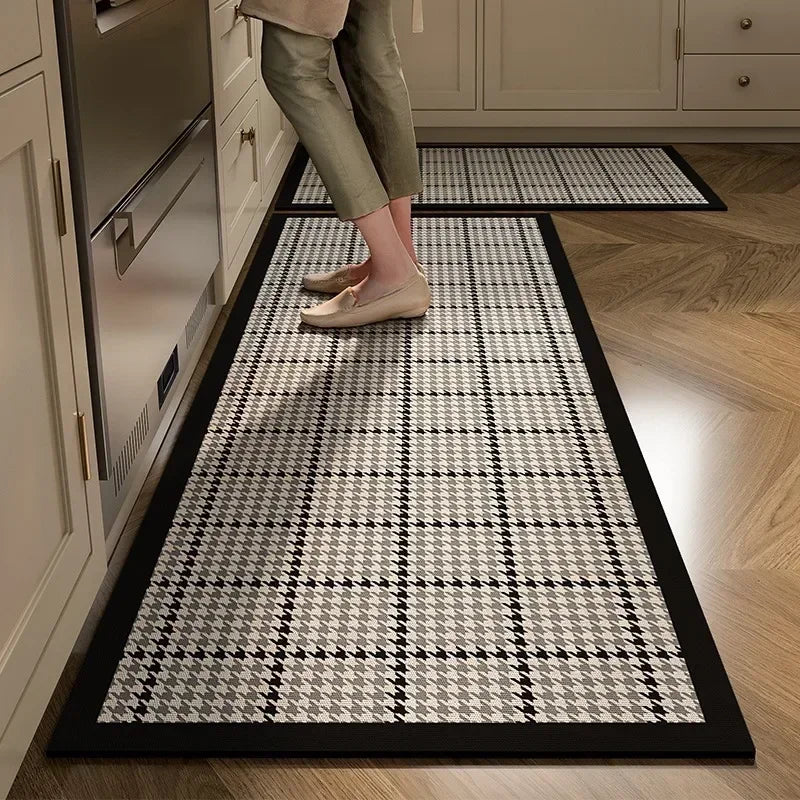 Non-Slip Diatom Mud Kitchen Floor Mat - Absorbent Modern Rug for Kitchen & Bathroom, Minimalist Style Decorative Carpet 🏡🧽