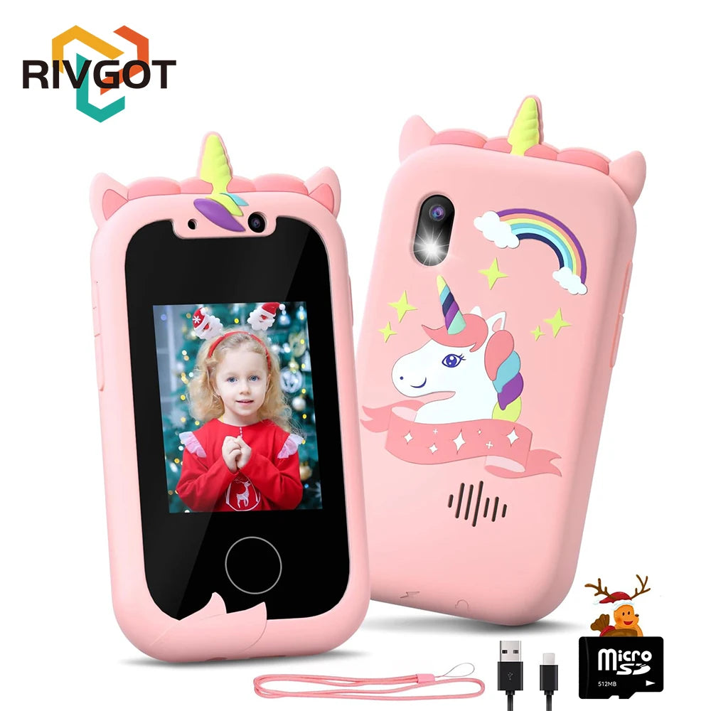 Kids Smart Phone Camera Toy with Touchscreen & Learning Features for Boys & Girls (3-12 Years) – Fun MP3 Player, Selfies, Games & Educational Gifts 🎁📱