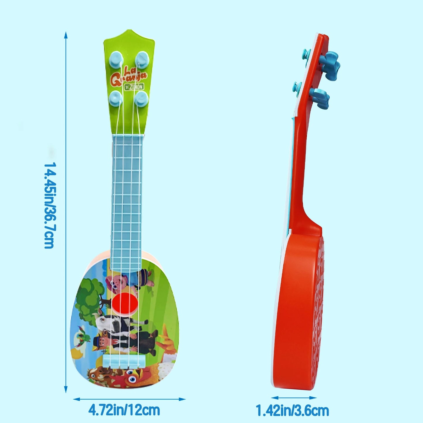 La Granja De Zenon Mini Ukulele Toy for Kids - 32CM Small Guitar Musical Instrument for Children, Educational Toy for Beginners 🎸🎶