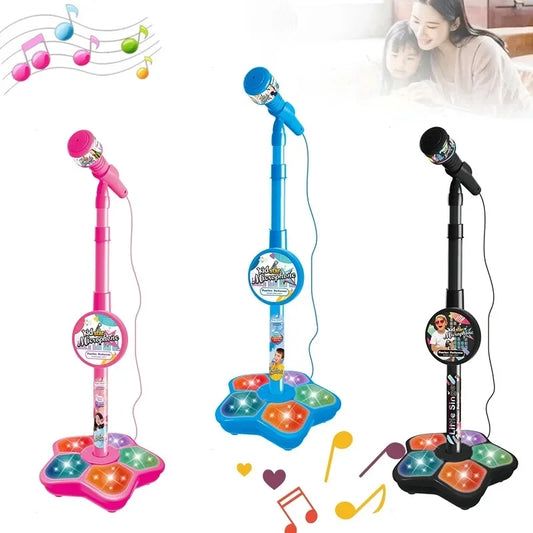 Kids Microphone with Stand Karaoke Set - Fun Music Instrument Toy for Brain-Training, Birthday Gift for Boys & Girls (3-6 Years) 🎤🎶